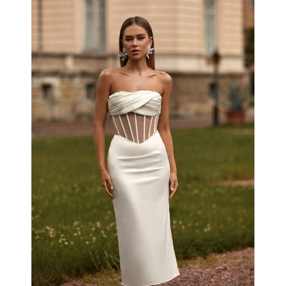 Yvonne Dress Alamour The Label Size Small White Bridal